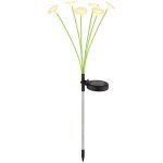 Lampe solaire de jardin, balise lumineuse, acier inoxydable, verte, interrupteur � glissi�re, h 70 cm ...
