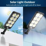 Lampe solaire � led ext�rieure, 200 led lampadaire solaire ext�rieure avec d�tecteur de mouvement, ip65 ...