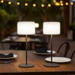 Lampe solaire � led � intensit� variable avec t�l�commande d�coration de jardin lampe de table lampe ...