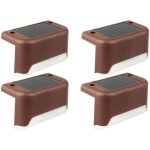 Lampe solaire led pour terrasse, �clairage ext�rieur pour chemin de jardin, �chelle de cl�ture (lot de ...