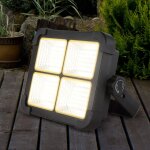 Lampe solaire noire projecteur lampe d'ext�rieur r�sistant aux intemp�ries lampe d'atelier � intensit� ...