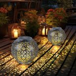 Lampe solaire lampe � suspendre d�coration de jardin led jardin ronde lampe d'ext�rieur table design ...