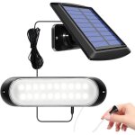Lampe solaire suspendue d'int�rieur d'ext�rieur ip65 �tanche 20led lumi�re solaire d'appentis avec string ...