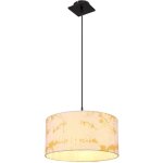 Lampe � suspendre de table � manger lampe � suspendre or noir lampe de salon, textile abat - jour rond, ...