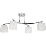 Lampe suspendu moderne lustre plafonnier chrome