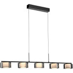 Lampe suspendue 5 lumi�res rika noir - 2116 - 18
