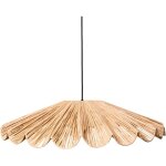 Lampe suspendue boh�me abat - jour rotin raphia fait main plafonnier naturel sabogal