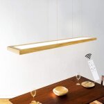 Lampe suspendue led pour table � manger en bois - lampe suspendue � intensit� variable 40w avec t�l�commande ...