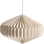 Lampe suspendue moderne avec abat - jour en coton papier �clairage de salon beige visman
