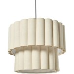 Lampe suspendue moderne avec abat - jour en lin beige clair belessa