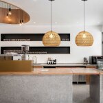 Lampe suspendue papier tress� luminaire suspendu en osier lustre plafonnier boh�me avec hauteur suspendue ...