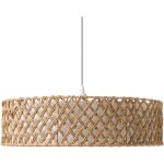 Lampe suspension abat - jour tressé plafonnier en corde de papier boho naturel blondin Lampe suspension abat - jour tressé plafonnier en corde de papier boho naturel blondin