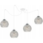 Lampe  suspension araigne chrome plafonnier cristal