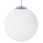 Lampe suspension boule 27 cm en verre blanc e27 40w design intemporel et universel pour int�rieurs modernes ...