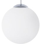 Lampe suspension boule 40 cm en verre blanc e27 40w design intemporel et universel pour int�rieurs modernes ...