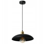 Lampe  suspension rami 1xe27 abat - jour en mtal dor noir
