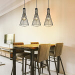 Lampe suspension suspension lampe salle � manger, 3 flammes lampe suspension moderne cage design industriel, ...