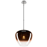Lampe � suspension en verre pantilo � 40cm - cuivre rouge - 1007876