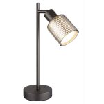 Lampe de table, lampe d'appoint, lampe de chevet, culot e14, verre, chrome, noir, r�glable
