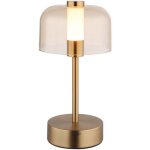 Lampe de table, lampe d'appoint, lampe de lecture, m�tal, couleur or, variateur tactile led, h 25 cm
