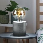 Lampe de table en b�ton lampe de chevet e27 lampe en b�ton lampe de table, gris sans abat - jour, dxh ...