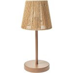 Lampe de table boh�me avec abat - jour en corde de papier base en fer salon chambre marron hanger