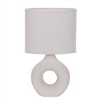 Lampe de table en c�ramique blanche ellie 1xe14