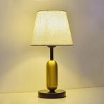 Lampe de table de chevet lampe de lecture de bureau led en tissu lampe de table de chevet de bureau lampe ...
