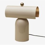 Lampe de table en fer mondeor sklum tapioca beige