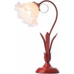 Lampe de table fleurie verte, petite lampe de table bionique florale avec abat - jour en verre, lampe ...
