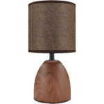 Lampe de table jota - e14 - wenge - 25w max - 28cm - c�ramique et acier