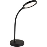 Lampe de table, lampe de lecture, acrylique noir mat, variateur tactile, led, h 56 cm