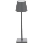 Lampe de table led 2, 5w - dimmable - gris - 230lm - autonomie 8h