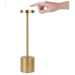 Lampe de table led en aluminium rechargeable usb 1200 mah pour salle � manger ou bureau (or local)