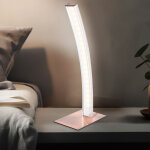 Globo - lampe de table led lampe arc lampe de chevet cuivre lampe de lecture salon, 1x 5w 360lm 3000k, ...