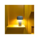Lampe de table led crative en forme de champignon avec chargeur 3 w niveau 3 veilleuse en mtal