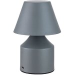 Lampe de table led rechargeable en m�tal 3cct, 2 w, 200 lm, grise, �110 x 163 mm