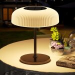 Lampe de table led solaire ip44 avec variateur tactile et batterie, c�ble de charge usb - c, lampe de ...