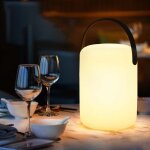 Lampe de table led veilleuse portable nomade lampe de chevet 16 couleurs led rechargeable sans fil multicolore ...
