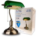 Lampe de table led vintage en m�tal v - tac diffuseur inclinable e27