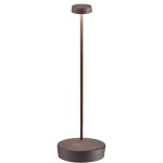 Lampe de table led zafferano swap pro corten, rechargeable et dimmable, 2200 - 2700 - 3000k - autonomie ...