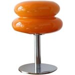Lampe de table minimaliste moderne en verre champignon, abat - jour r�tro couleur macaron �clairage de ...
