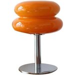 Lampe de table minimaliste moderne en verre champignon, abat - jour r�tro couleur macaron �clairage de ...