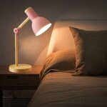 Lampe de table moderne nordique, lampe de chevet r�glable de style industriel avec protection des yeux, ...