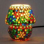 Signes grimalt - lampe de table mosaïque style indien 14 cm Signes grimalt - lampe de table mosaïque style indien 14 cm