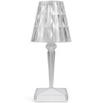 Lampe de table portable transparent - rechargeable usb - design moderne - loreen transparent