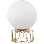 Lampe de table lampe de table ronde verre opale interrupteur laiton m�tal 15 cm salon chambre