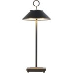 Lampe de table sans fil led marais noir aluminium h28, 4cm Lampe de table sans fil led marais noir aluminium h28, 4cm