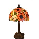 Fijalo - lampe de table tiffany avec base en forme de diamant s�rie d - 20cm