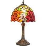 Lampe table verre color� magnifique chevet rose style tiffany bureau chambre dortoir salon cuisine maison ...
